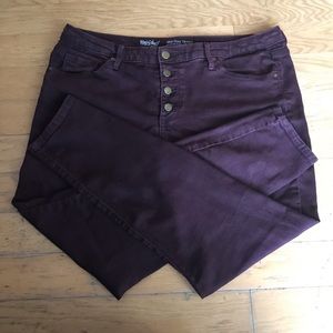 High Waisted Button up Skinny Jeans Missimo Sz 14